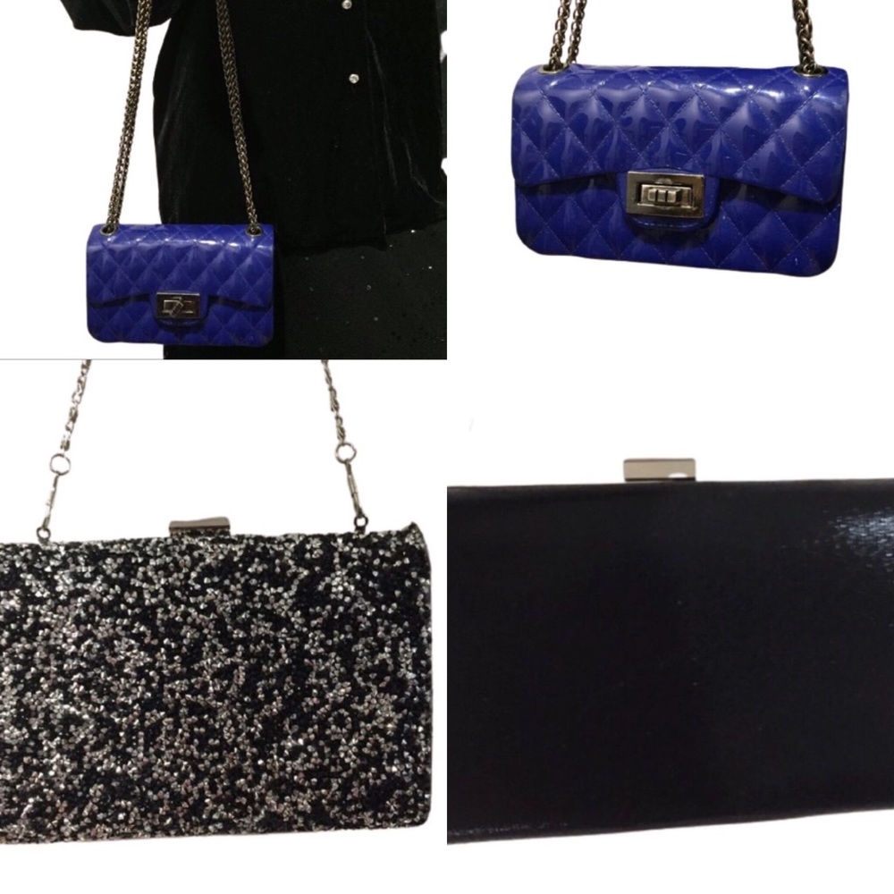 (BUNDLE)  Ardene Sparkling & Blue Plastic Handbag